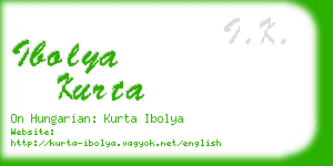 ibolya kurta business card